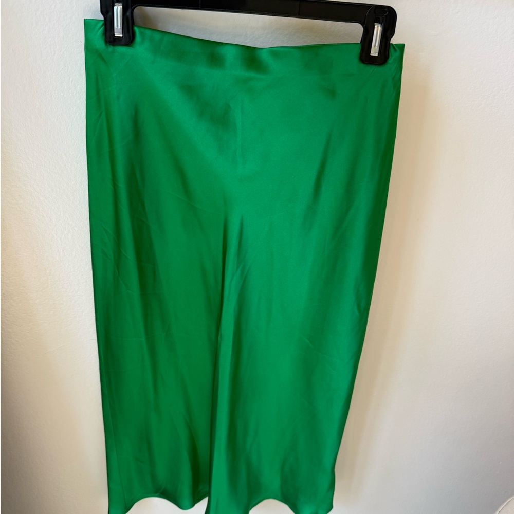 L'AGENCE Vibrant Green Midi Skirt